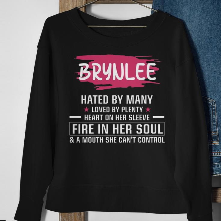 Brynlee Name Gift Brynlee Hated By Many Loved By Plenty Heart On Her Sleeve Sweatshirt Gifts for Old Women