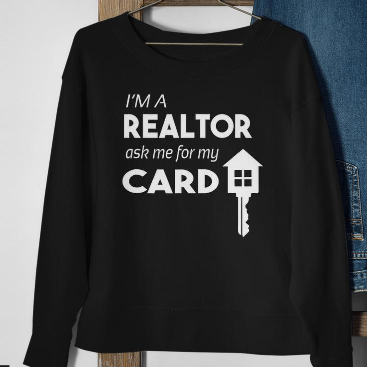 Business Card Realtor Real Estate S For Women Sweatshirt Gifts for Old Women