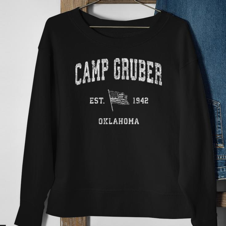 Camp Gruber Oklahoma Ok Vintage Us Flag Sports Tee Sweatshirt Gifts for Old Women