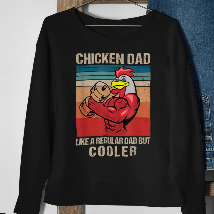 Chicken Chicken Chicken Dad Like A Regular Dad Farmer Poultry Father Day_ V8 Sweatshirt Gifts for Old Women