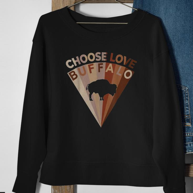 Choose Love Buffalo Pray For Buffalo Strong Sweatshirt Gifts for Old Women