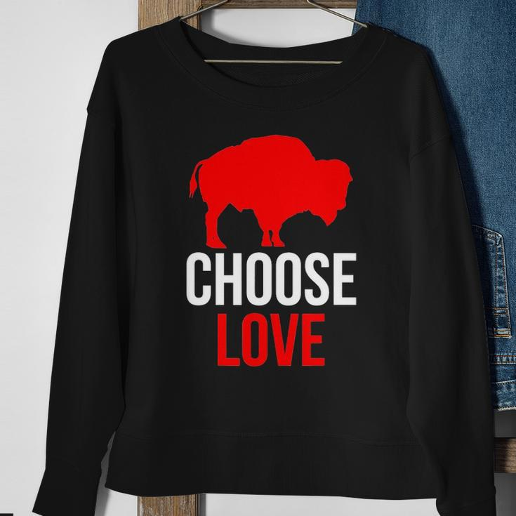 Choose Love Buffalo Stop Hate End Racism Sweatshirt Gifts for Old Women