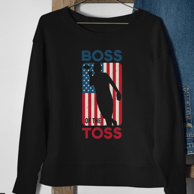 Cornhole S For Men Boss Of The Toss 4Th Of July Sweatshirt Gifts for Old Women