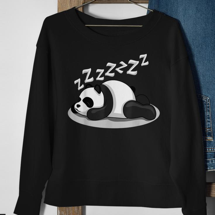 Cute Sleeping Panda Tired Panda Sweatshirt Gifts for Old Women