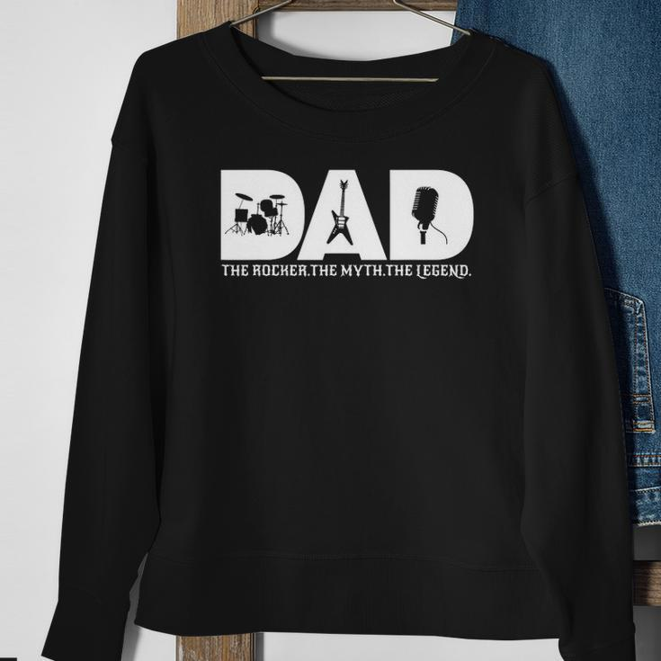 Dad The Rocker The Myth The Legend Rock Music Band Mens Sweatshirt Gifts for Old Women