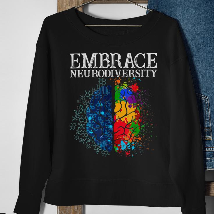 Embrace Neurodiversity Sweatshirt Gifts for Old Women