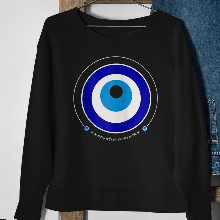 Evil Eye Greek Nazar May Every Evil Eye Upon You Go Blind Zip Sweatshirt Gifts for Old Women