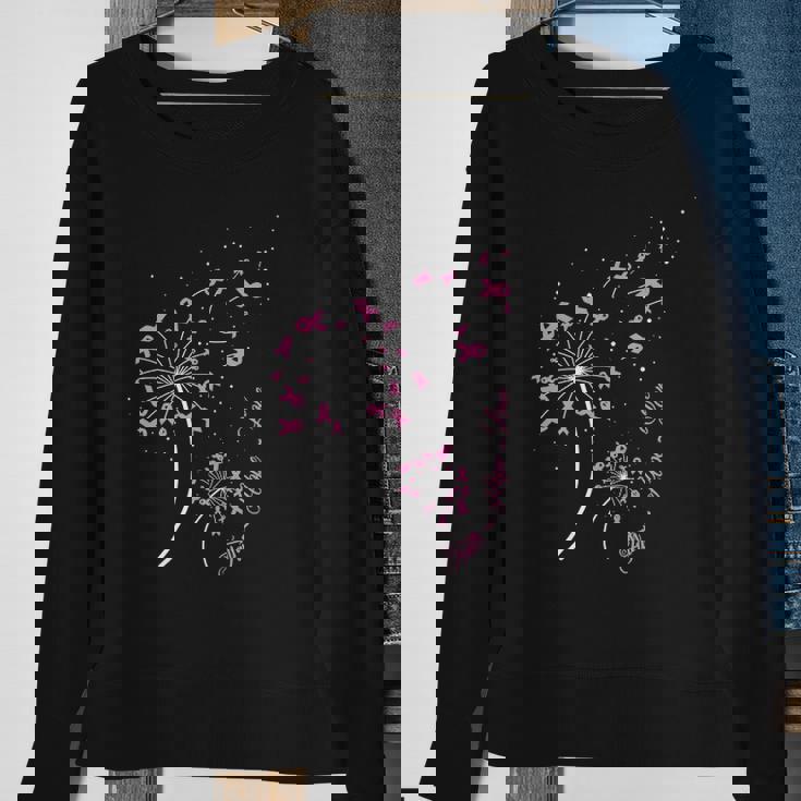 Faith Hope Love Breast Cancer Dandelion Flower Breast Cancer Sweatshirt Gifts for Old Women