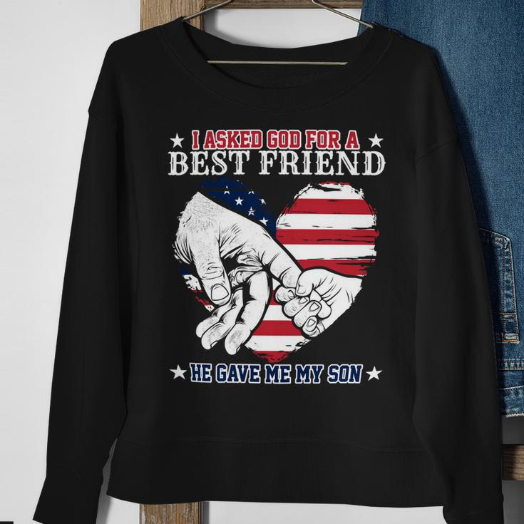 Father Grandpa Hes My Best Friend Father And Son God Gave Me You 55 Family Dad Sweatshirt Gifts for Old Women