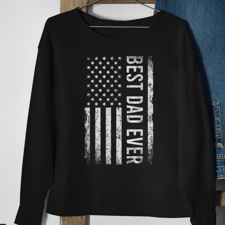 Fathers Day Best Dad Ever American Flag Sweatshirt Gifts for Old Women