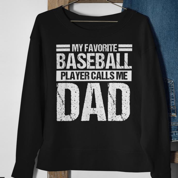 Favorite Baseball Player Calls Me Dad Sweatshirt Gifts for Old Women