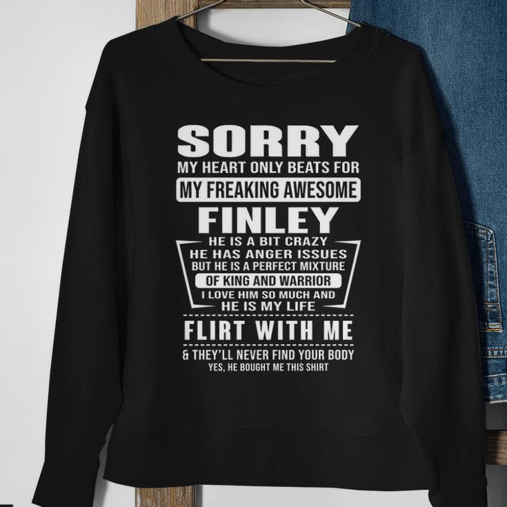Finley Name Gift Sorry My Heart Only Beats For Finley Sweatshirt Gifts for Old Women