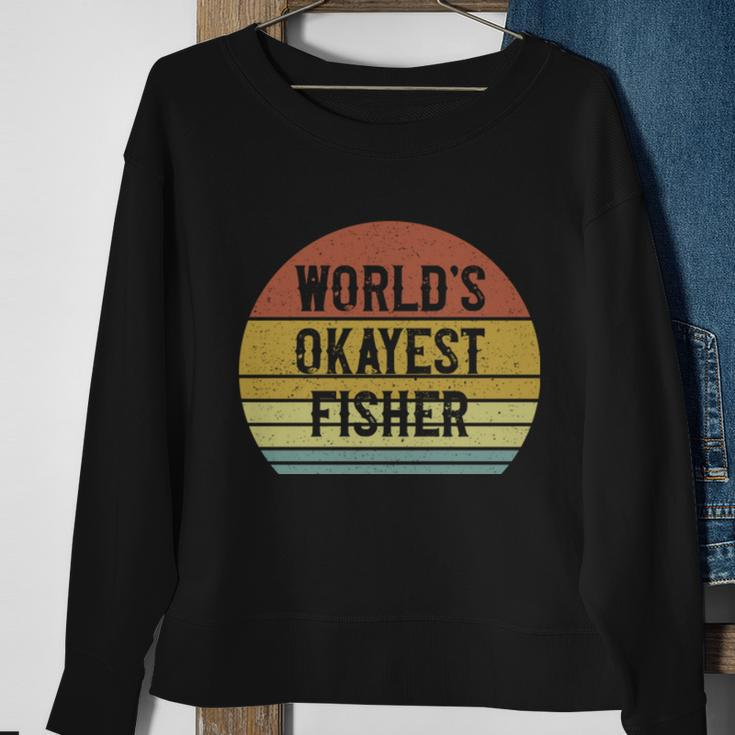 Fisher Worlds Okayest Fisher Sweatshirt Gifts for Old Women
