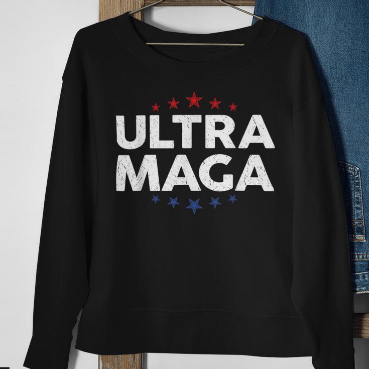 Funny Anti Joe Biden Ultra Maga Support Trump Patriotic Sweatshirt Gifts for Old Women