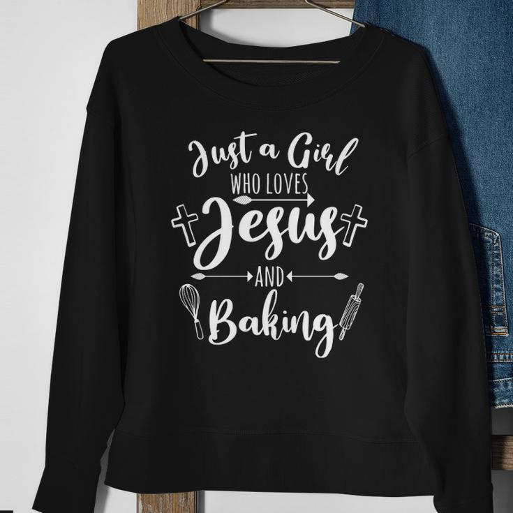Funny Baking Baker Gift For Women Cool Jesus Christian Bake Sweatshirt Gifts for Old Women