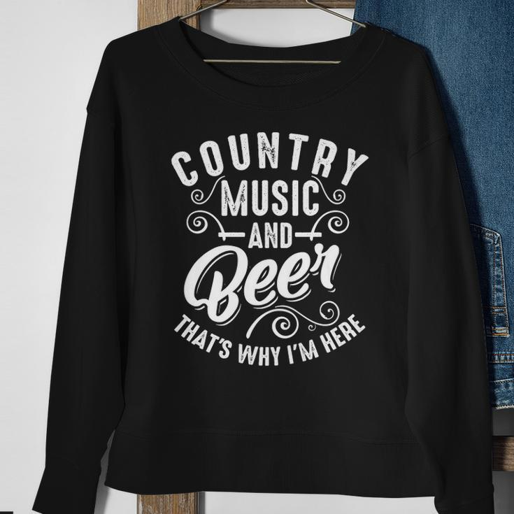 Funny Country Music And Beer Cute Singer Alcohol Lover Gift Sweatshirt Gifts for Old Women