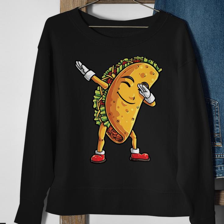 Funny Dabbing Taco Cinco De May Mexican Food V5 Sweatshirt Gifts for Old Women