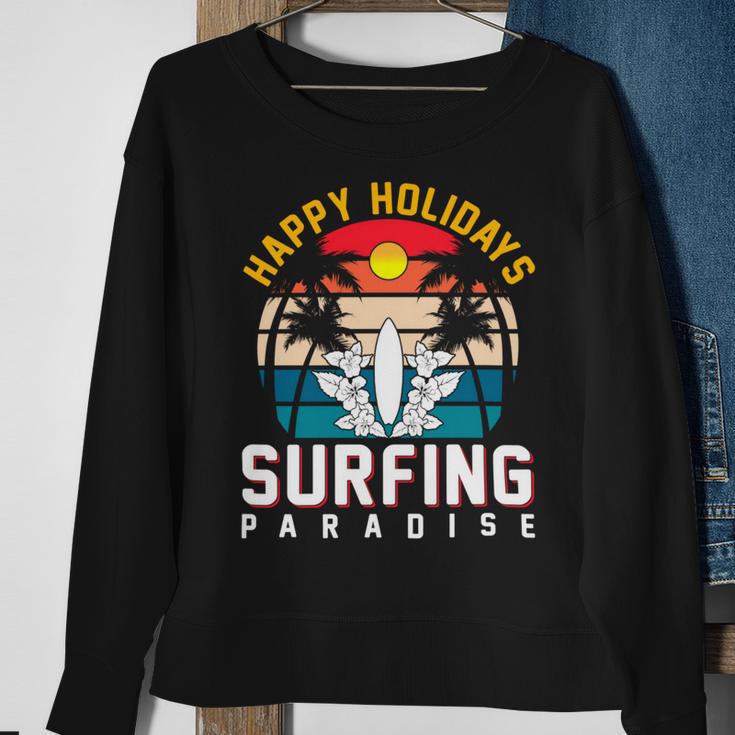 Funny Enjoy The Summer Holiday Summer Surfing Paradise Sweatshirt Gifts for Old Women