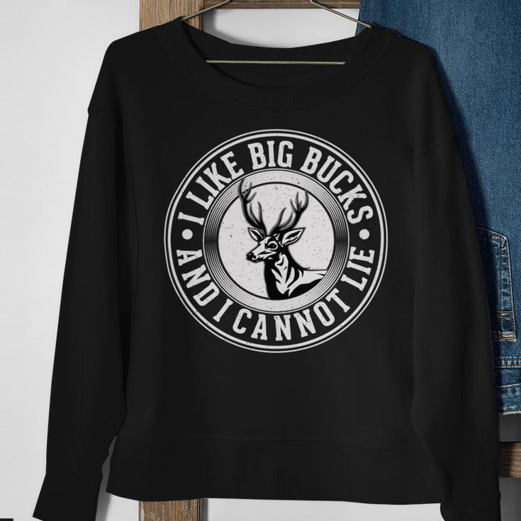 Funny I Like Big Bucks And I Cannot Lie Deer Hunting Sweatshirt Gifts for Old Women