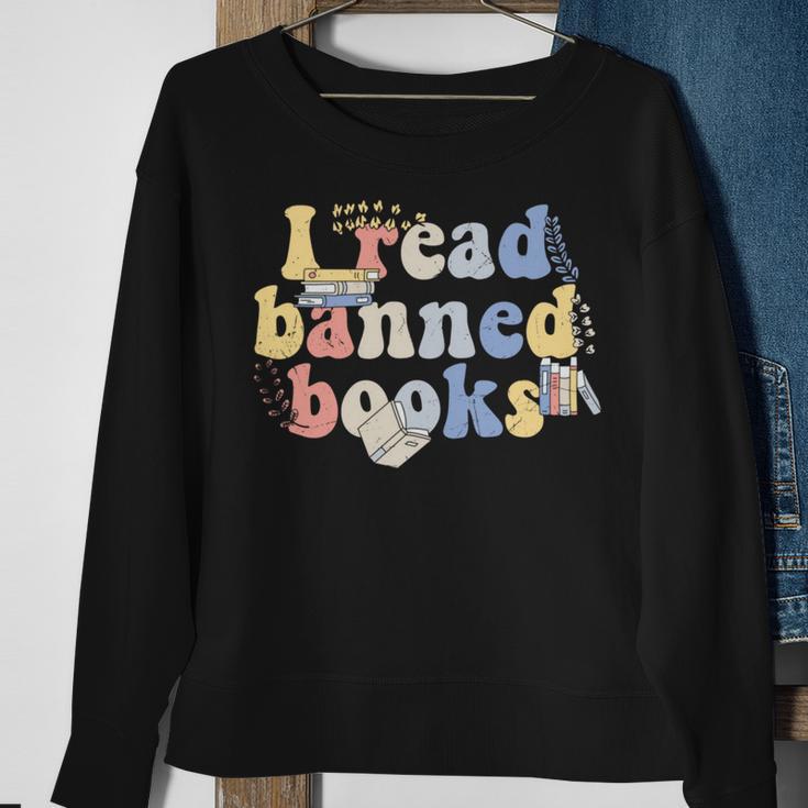 Funny I Read Banned Books Lovers Books Sweatshirt Gifts for Old Women