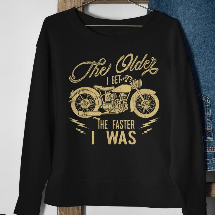 Funny Motorcycle Biker Grandpa Vintage Bikers Birthday Gift Sweatshirt Gifts for Old Women