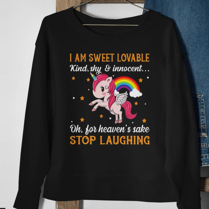Funny Unicorn Kind Rainbow Graphic Plus Size Sweatshirt Gifts for Old Women
