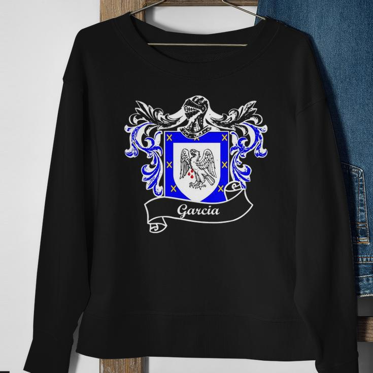 Garcia Coat Of Arms Surname Last Name Family Crest Sweatshirt Gifts for Old Women