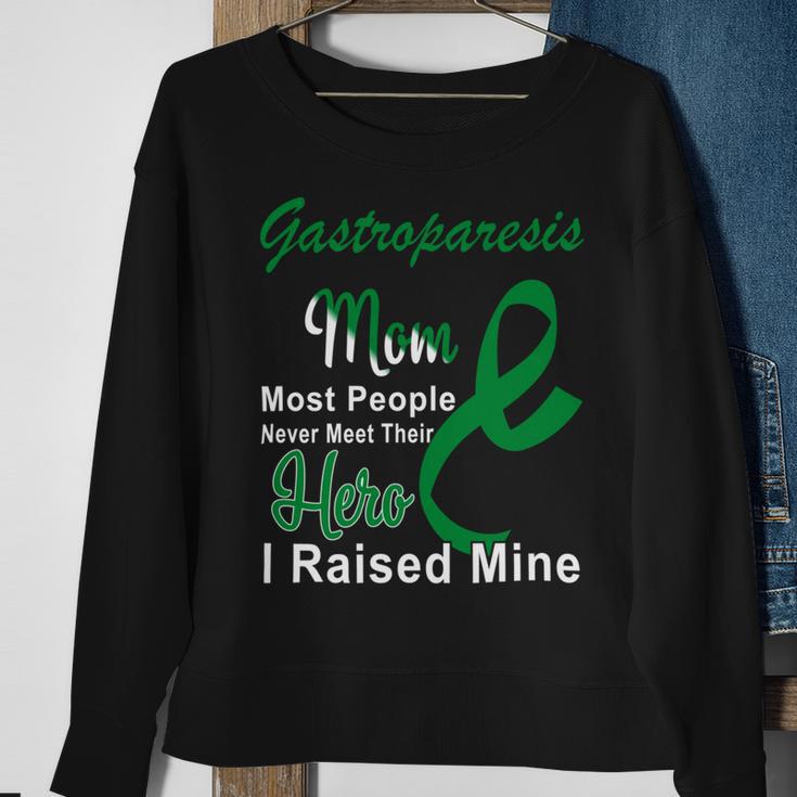 Gastroparesis Warrior Skull Women Vintage Green Ribbon Gastroparesis Gastroparesis Awareness V2 Sweatshirt Gifts for Old Women