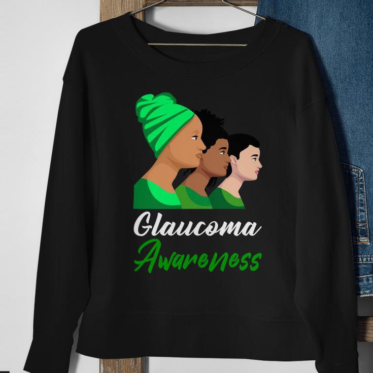 Glaucoma Awareness Green Women Glaucoma Glaucoma Awareness Sweatshirt Gifts for Old Women