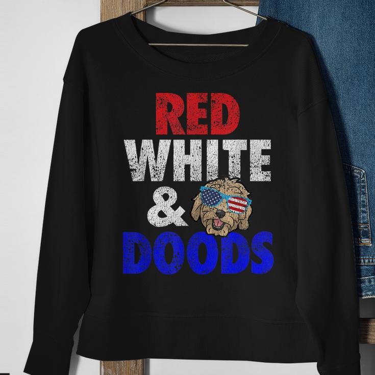 Goldendoodle Mom Dad 4Th Of July Doodle Gift Sweatshirt Gifts for Old Women