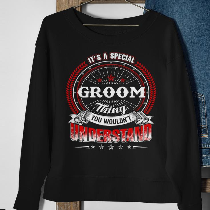 Groom Shirt Family Crest GroomShirt Groom Clothing Groom Tshirt Groom Tshirt Gifts For The Groom Sweatshirt Gifts for Old Women