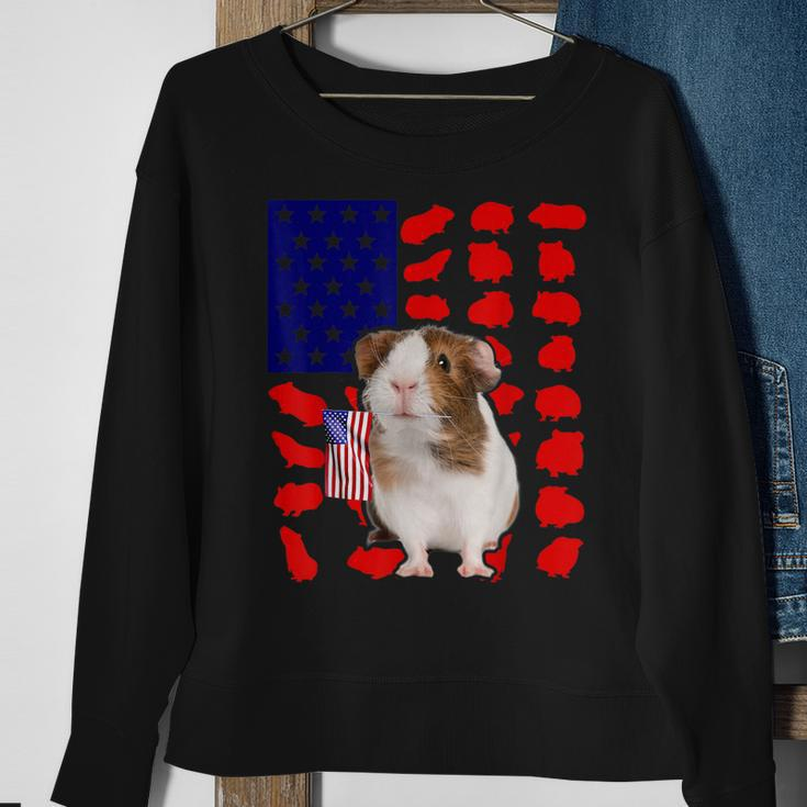Guinea Pig American Flag 4Th Of July Lover Usa Patriotic Sweatshirt Gifts for Old Women