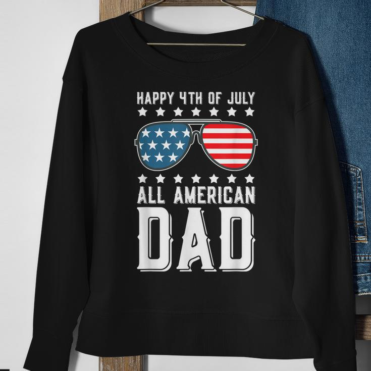 Happy 4Th Of July All American Dad Sweatshirt Gifts for Old Women