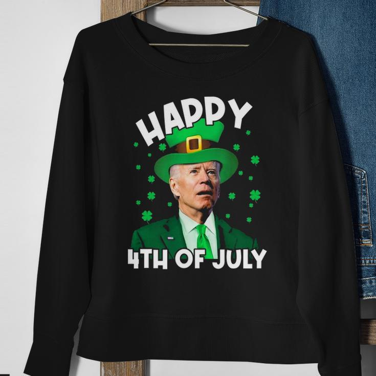 Happy 4Th Of July Biden Leprechaun Shamrock St Patricks Day Sweatshirt Gifts for Old Women