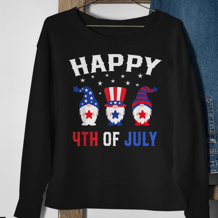 Happy 4Th Of July Gnomes Patriotic American Flag Cute Gnomes Sweatshirt Gifts for Old Women