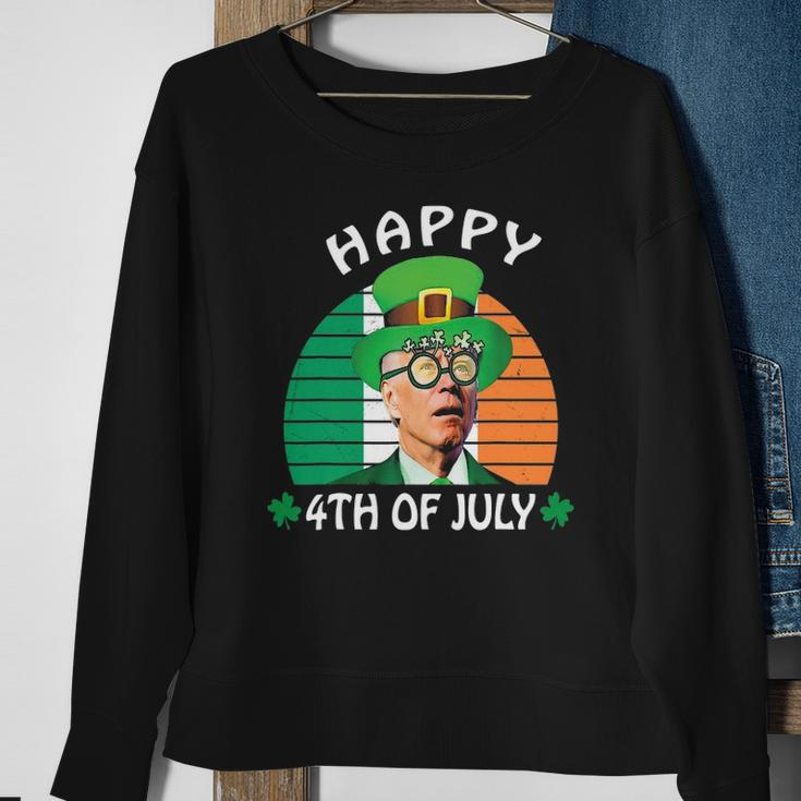 Happy 4Th Of July Joe Biden Leprechaun St Patricks Day Sweatshirt Gifts for Old Women