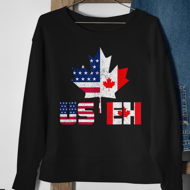 Happy Canada Day Usa Pride Us Flag Day Useh Canadian Sweatshirt Gifts for Old Women