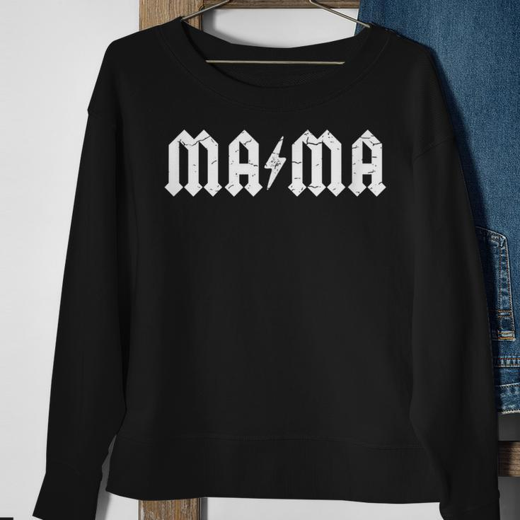 Hard Rock Mom - Mama Lightning Bolt Sweatshirt Gifts for Old Women