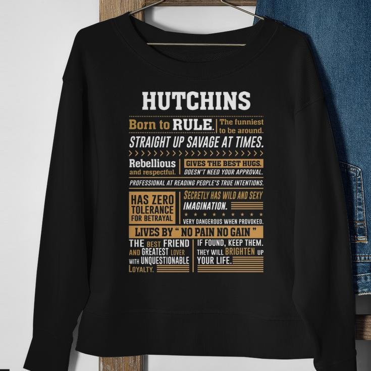 Hutchins Name Gift Hutchins Born To Rule Sweatshirt Gifts for Old Women