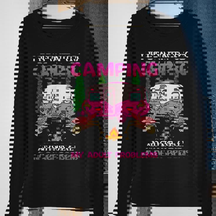 I Just Want To Go Camping Flamingo Camping Sweatshirt Gifts for Old Women I Just Want To Go Camping Flamingo Camping Sweatshirt Gifts for Old Women