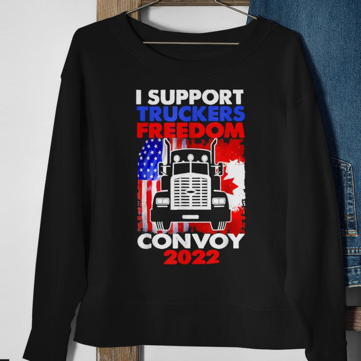 I Support Truckers Freedom Convoy 2022 V3 Sweatshirt Gifts for Old Women
