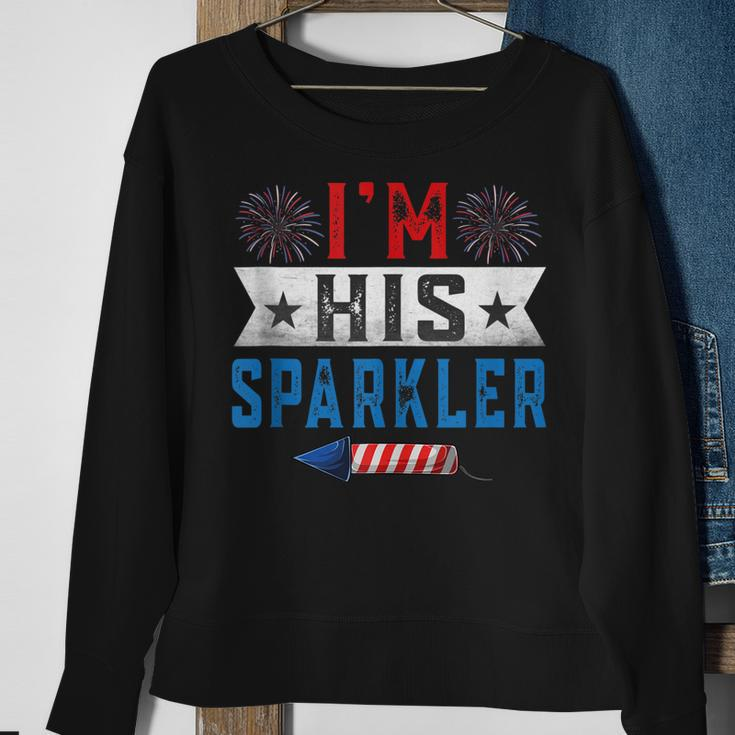 Im His Sparkler Cute 4Th Of July Matching Couple For Her Sweatshirt Gifts for Old Women