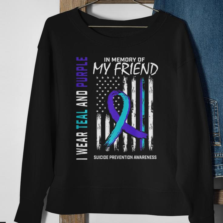 In Memory Friend Suicide Awareness Prevention American Flag Sweatshirt Gifts for Old Women