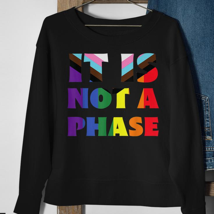 Its Not A Phase Lgbtqia Rainbow Flag Gay Pride Ally Sweatshirt Gifts for Old Women