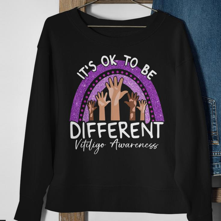 Its Ok To Be Different Vitiligo Awareness Sweatshirt Gifts for Old Women