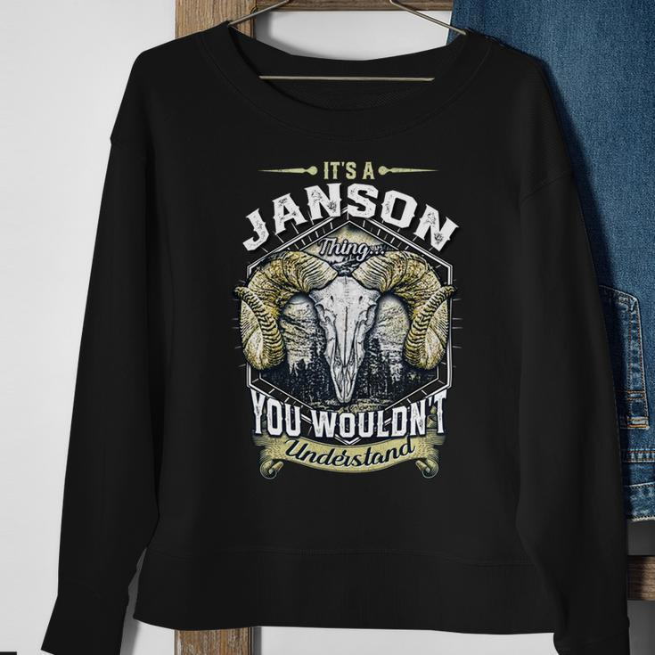 Janson Name Shirt Janson Family Name V4 Sweatshirt Gifts for Old Women