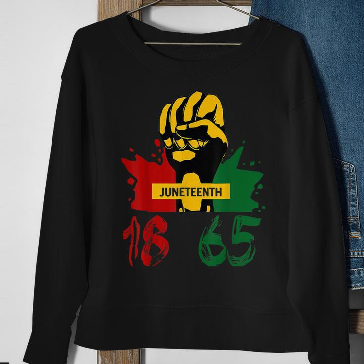 Junenth 18 65 African American Power Sweatshirt Gifts for Old Women