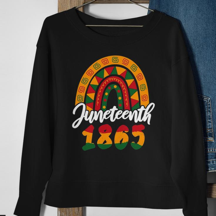 Juneteenth 1865 Rainbow Texas African American Black Women Sweatshirt Gifts for Old Women