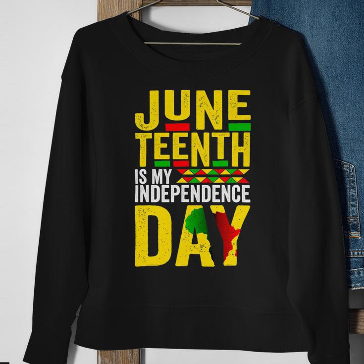 Juneteenth Is My Independence Day 1865 African American Sweatshirt Gifts for Old Women