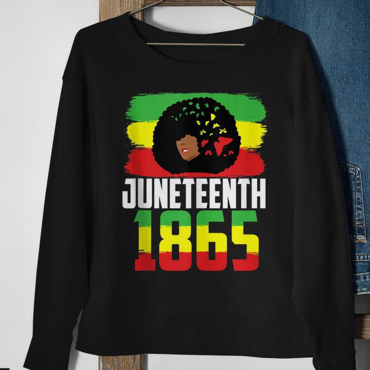 Juneteenth Is My Independence Day Black Women Black Pride Sweatshirt Gifts for Old Women